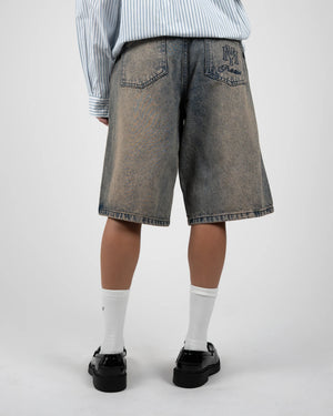 Prohibited Off Shore Demim Jorts Faded Blauw