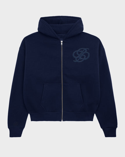 Prohibited College Days Zip-Hoodie Donkerblauw