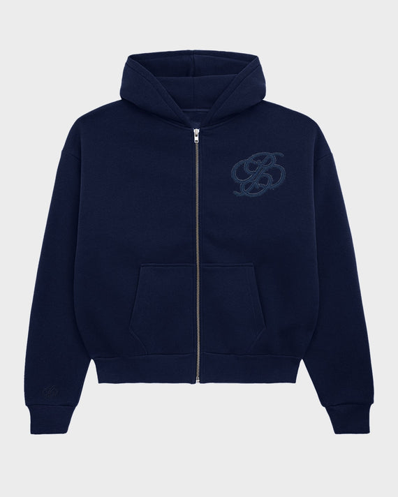 Prohibited College Days Zip-Hoodie Donkerblauw