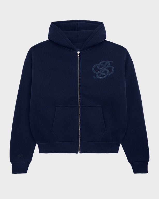 Prohibited College Days Zip-Hoodie Donkerblauw