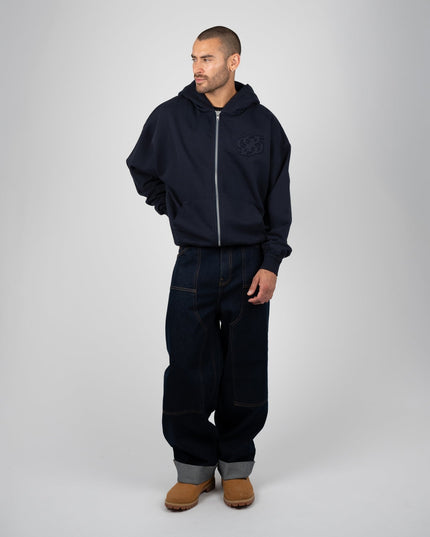Prohibited College Days Zip-Hoodie Donkerblauw