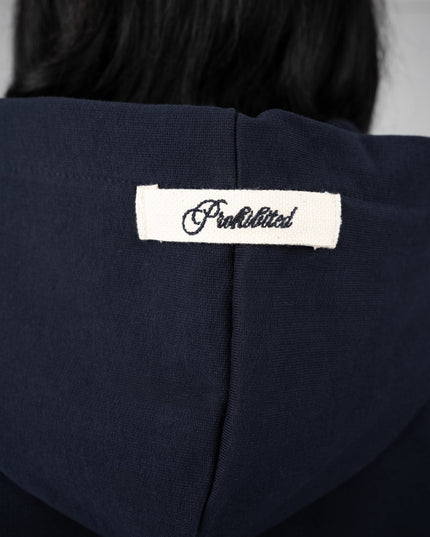 Prohibited College Days Zip-Hoodie Donkerblauw