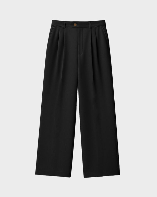 Prohibited Heritage Pleated Pants Zwart