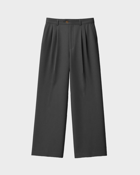 Prohibited Heritage Pleated Pants Donkergrijs
