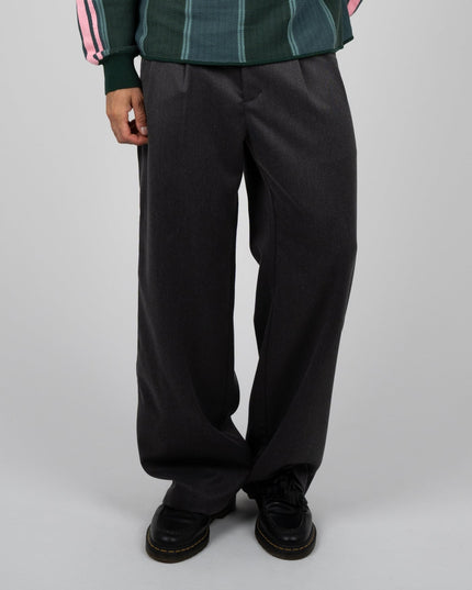 Prohibited Heritage Pleated Pants Donkergrijs