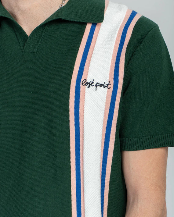 Kaotiko Lost Point Knit Polo Shirt Groen