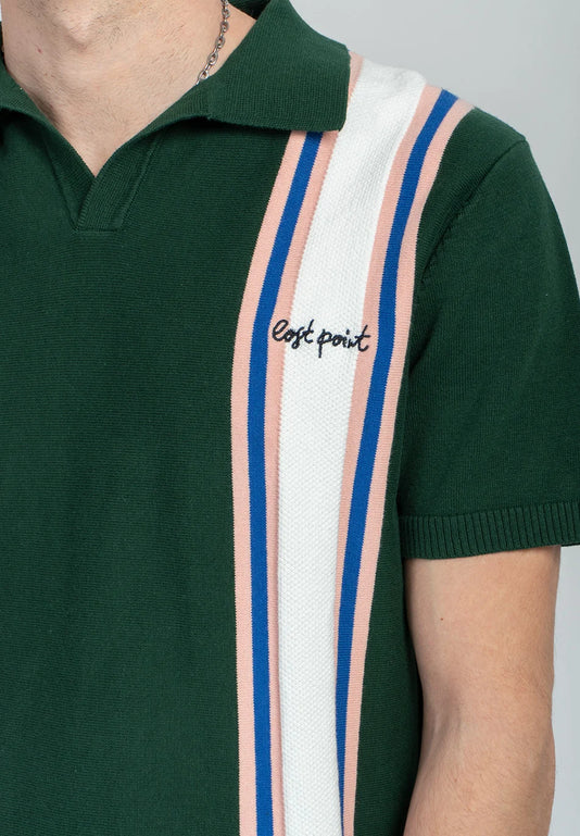 Kaotiko Lost Point Knit Polo Shirt Groen