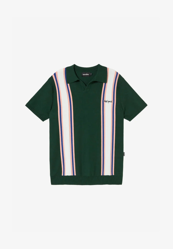 Kaotiko Lost Point Knit Polo Shirt Groen