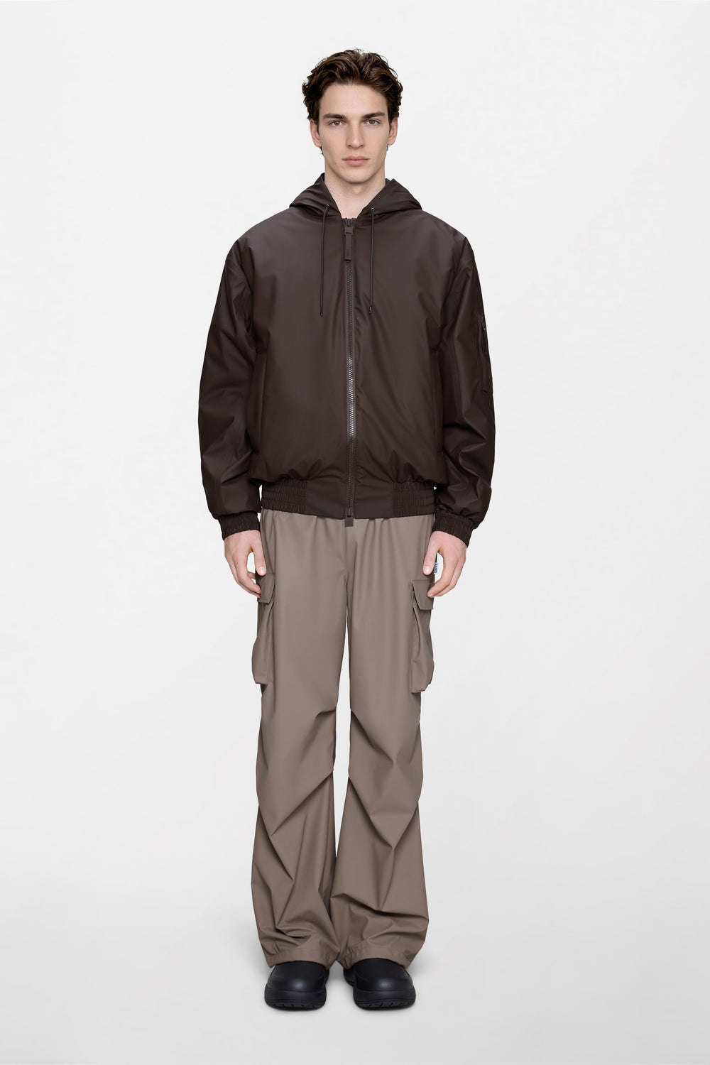 Rains Lohja Insulated Bomber Jacket Bark