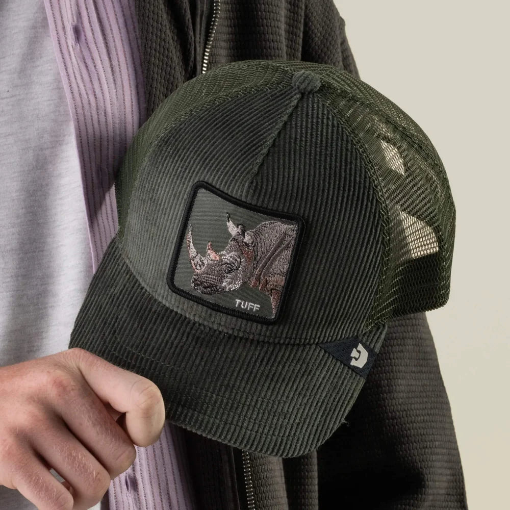 Goorin Tuff Trucker Cap Corduroy Groen