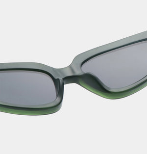 A.Kjærbede Ella zonnebril Dark Green - detail scharnier/binnenzijde