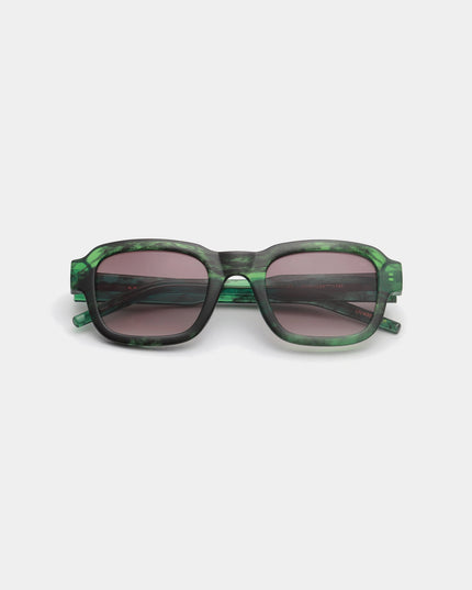 A.Kjærbede Halo zonnebril Green Marble Transparent - liggend
