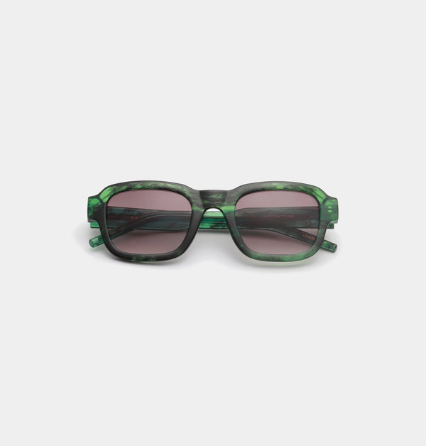 A.Kjærbede Halo zonnebril Green Marble Transparent - liggend