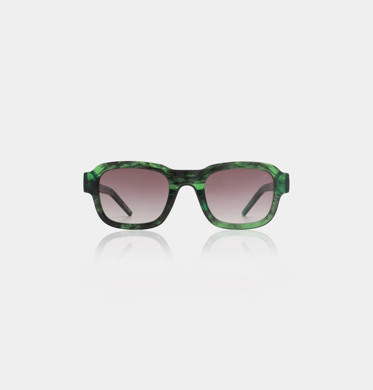 A.Kjærbede Halo zonnebril Green Marble Transparent - vooraanzicht