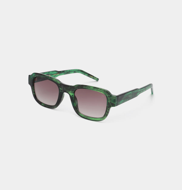 A.Kjærbede Halo zonnebril Green Marble Transparent - zijaanzicht
