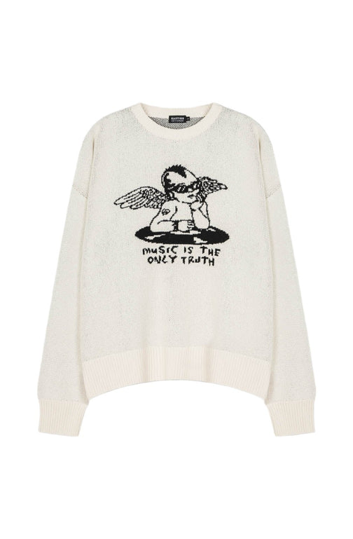 Kaotiko Angel Punk Sweater Ivory