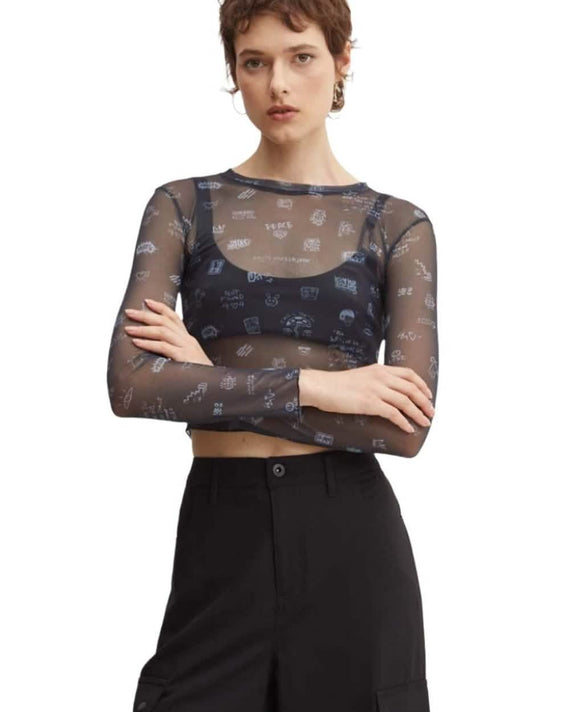 Tul Urban Mesh Top