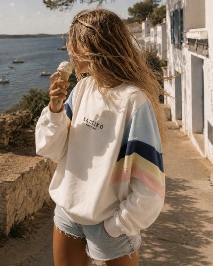Kaotiko Crew Ginger Creme/Geel/Roze/Blauw