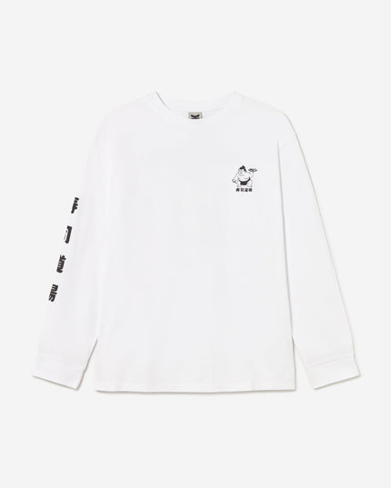 Kaotiko Noodle Temple longsleeve wit, voorkant met kleine borstprint