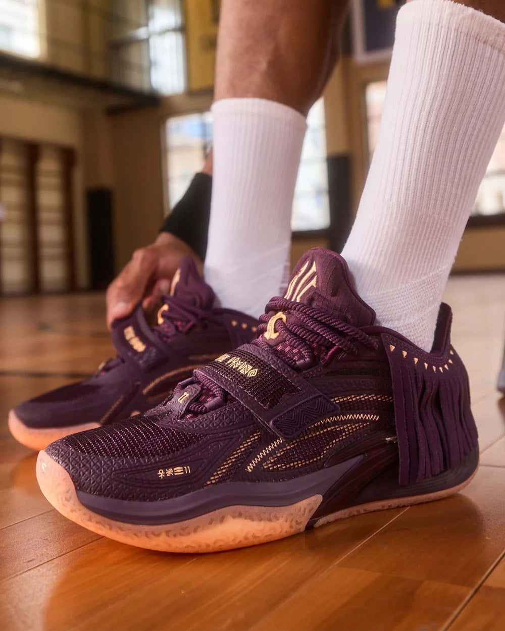 Anta KAI 1 Chief Hela Crown Jewel Basketbalschoen Paars links