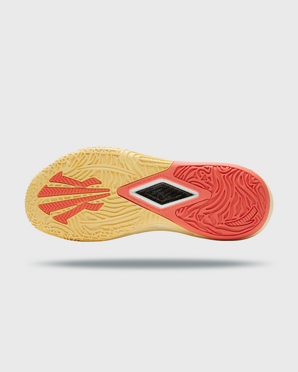 Anta KAI 3 Chinese New Year onderaanzicht carbon plaat grip outsole geel rood pastel