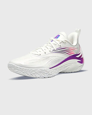 Anta Shock Wave 8 Basketbalschoen Wit Roze links