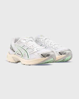 Asics Gel-1130 Sneaker Wit Mint zijaanzicht, met een witte achtergrond