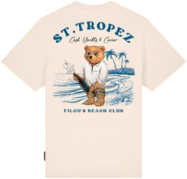 Baron Filou CXIV St. Tropez Backprint T-shirt Beige