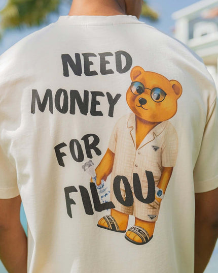 Baron Filou Oversized Backprint T-Shirt Need Money