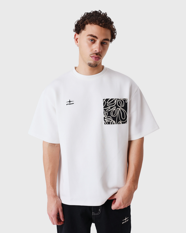 Bandana T-Shirt Wit voorkant met model