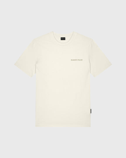 Baron Filou Backprint CXL T-Shirt Crème voorkant met opdruk baron filou letters
