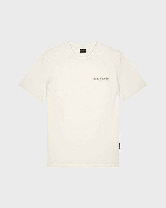 Baron Filou Backprint CXL T-Shirt Crème voorkant met opdruk baron filou letters