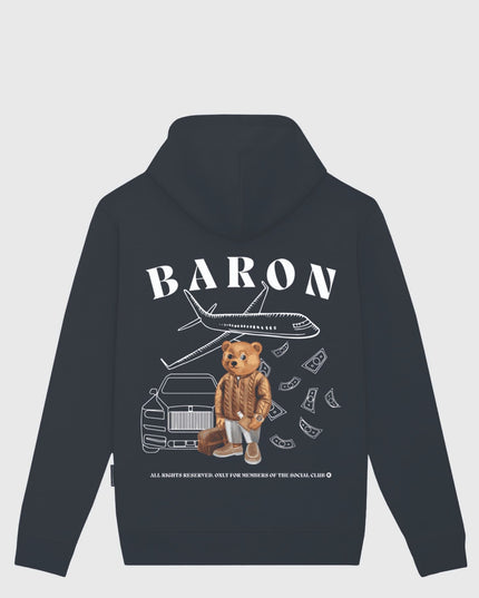 Baron Filou Backprint Hoodie CXLVI Navy achteraanzicht
