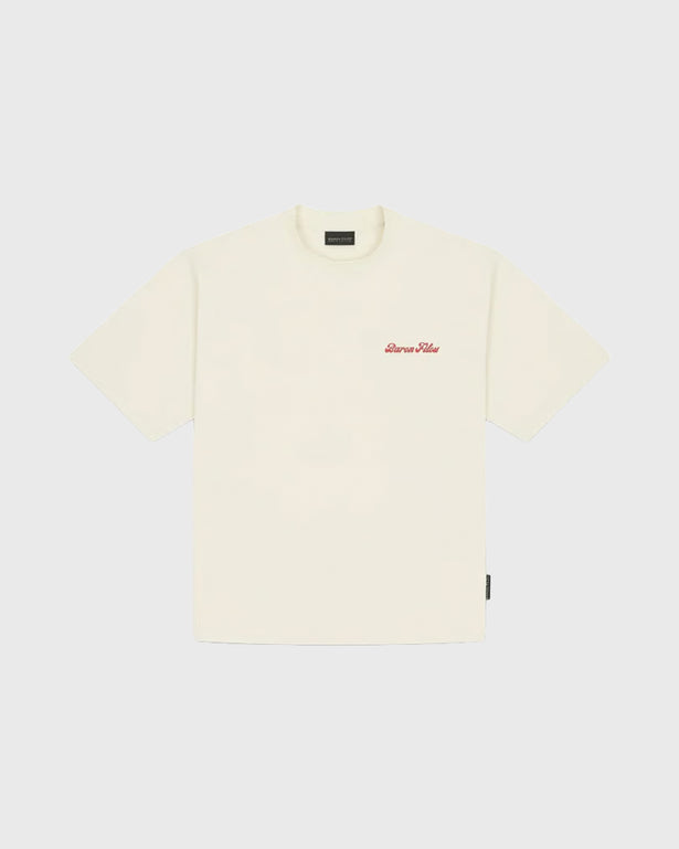 Baron Filou Backprint Lobster Gang T-Shirt Crème met opdruk baron filou letters in rood