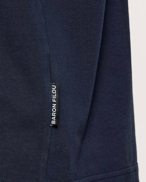Baron Filou Backprint No Rush T-Shirt Navy label baron filou