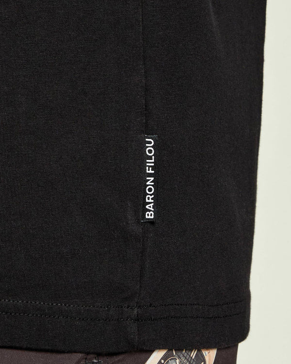 Baron Filou CLXIX T-Shirt Zwart close up label baron filou