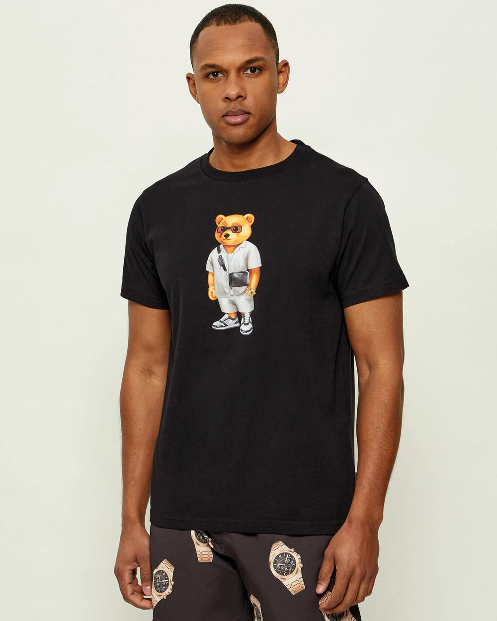 Baron Filou CLXIX T-Shirt Zwart opdruk beertje zwart