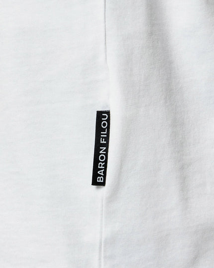 Baron Filou CLXXI T-Shirt Wit close up logo baron filou t-shirt