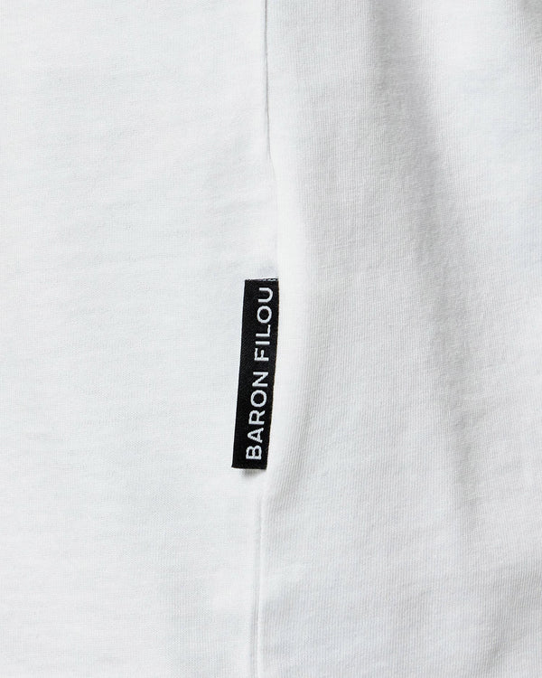 Baron Filou CLXXI T-Shirt Wit close up logo baron filou t-shirt