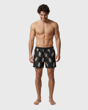 Baron Filou CXL All Over Zwembroek Zwart met model