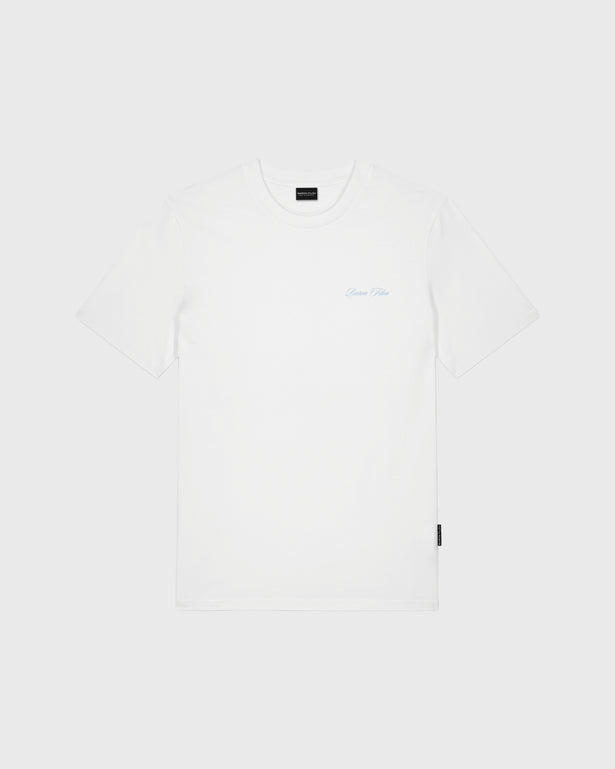 Baron Filou Oval Backprint CLXIX T-Shirt Wit opdruk baron filou letters op de borst