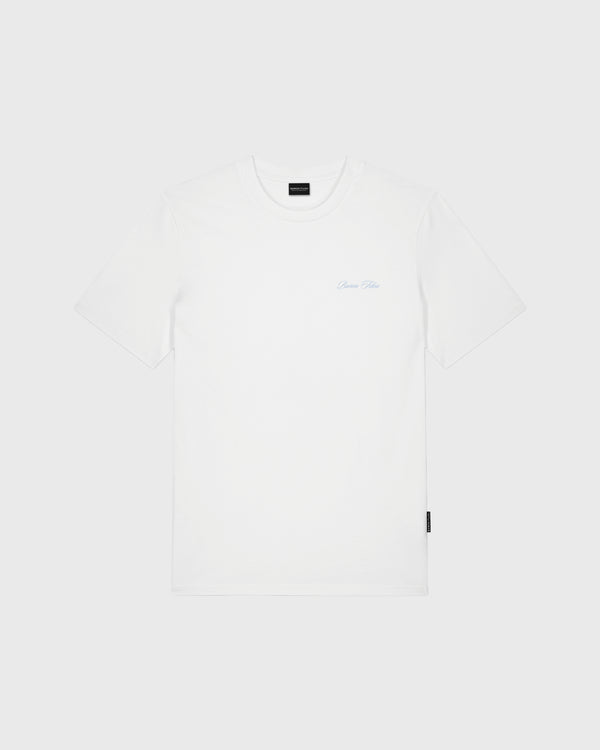 Baron Filou Oval Backprint CLXIX T-Shirt Wit opdruk baron filou letters op de borst