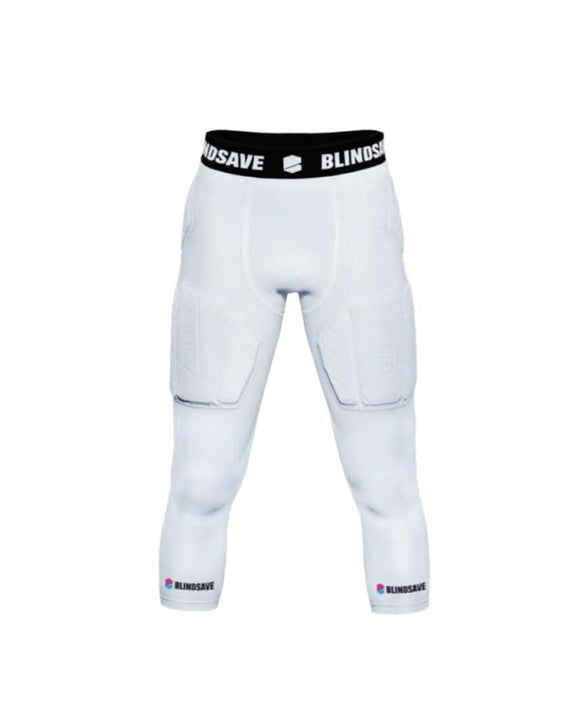 Protective 3/4 tights with full protection-Wit-voorkant