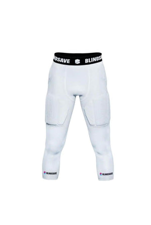 Protective 3/4 tights with full protection-Wit-voorkant