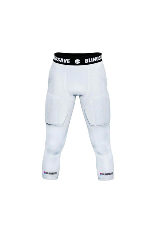 Protective 3/4 tights with full protection-Wit-voorkant