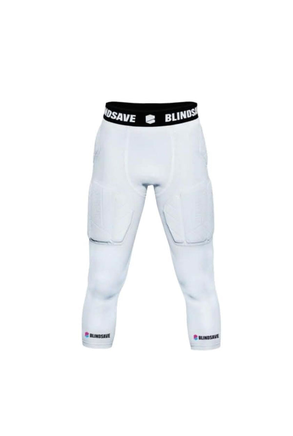 Protective 3/4 tights with full protection-Wit-voorkant