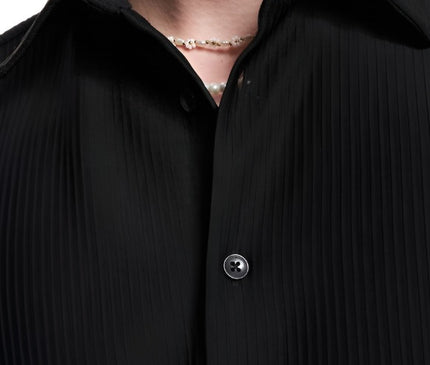 Only-&-Sons-Boyy-Life-Rlx-Recy-Pleated-Shirt-Balsam-Black-Front-Model-Close-Up