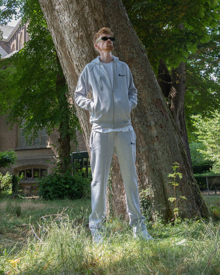 Burned Joggingpak grijs overall zip-hoodie vest joggingbroek