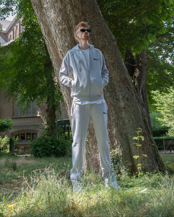 Burned Joggingpak grijs overall zip-hoodie vest joggingbroek