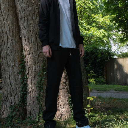 Burned Joggingpak zwart overall zip hoodie vest